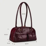 Cassie-Women's Wine Shoulder Bag - Image 3