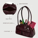 Cassie-Women's Wine Shoulder Bag - Image 4