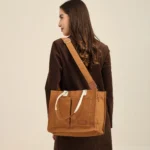 Model – Tan Ben Classic Handbag for women stylish shoulder bag model view